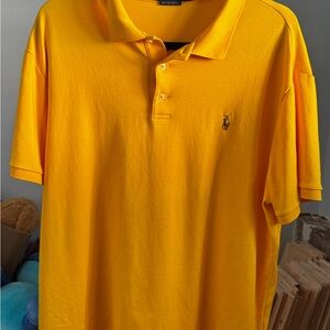 Ralph Lauren Men's Bright Yellow Polo Shirt
